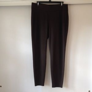 Eileen Fisher Petite Brown Ponte Slim Pants
